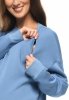 MijaCulture - 3 in 1 oversize maternity and nursing sweatshirt Miley M020 Blue